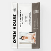 Open House Real Estate Logo QR Promotional Spandoek (Verticaal)