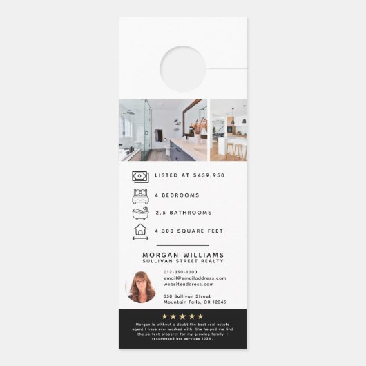 Open House Real Estate Marketing Deurhanger (Achterkant)