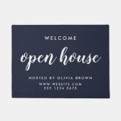 Open House Real Estate Navy Blue Realtor Deurmat (Voorkant)