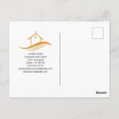 Open House Real Estate Photo Modern Grey Marketing Briefkaart (Achterkant)