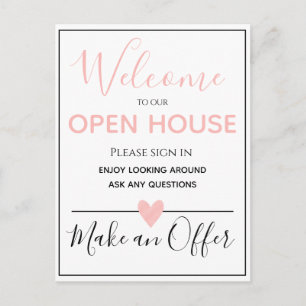 Open House Real Estate Sign Briefkaart
