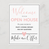 Open House Real Estate Sign Briefkaart (Voorkant)