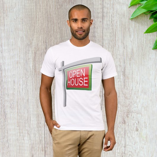 Open House Real Estate Sign Mannen T-Shirt