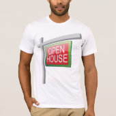 Open House Real Estate Sign Mannen T-Shirt (Voorkant)
