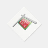 Open House Real Estate Sign Paper Napkins Servet (Hoek)