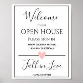 Open House Real Estate Sign Poster (Voorkant)