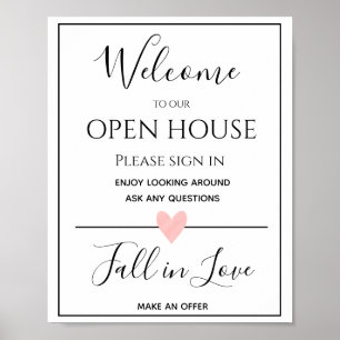 Open House Real Estate Sign Poster