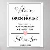 Open House Real Estate Sign Poster (Voorkant)