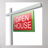 Open House Real Estate Sign Poster (Voorkant)