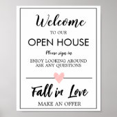 Open House Real Estate Sign Poster (Voorkant)
