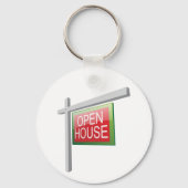 Open House Real Estate Sign Sleutelhanger (Voorkant)
