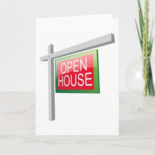 Open House Real Estate Sign-Wenskaarten Bedankkaart