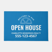 Open House Real Estate Welcome Porch Sign Deurmat (Voorkant)
