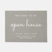Open House Real Estate Welkom Warm Grey Realtor Deurmat (Voorkant)