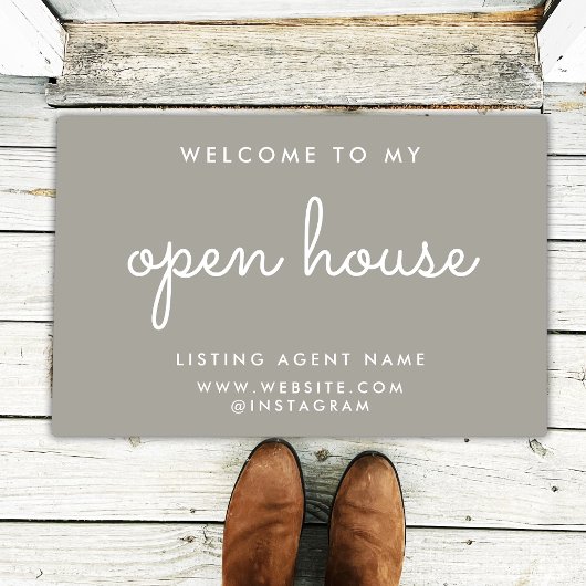 Open House Real Estate Welkom Warm Grey Realtor Deurmat