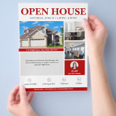 Open House Red Real Estate Flyer (Hand)
