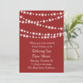 Open House Red Twinkle Lights Kaart (Staand voorkant)