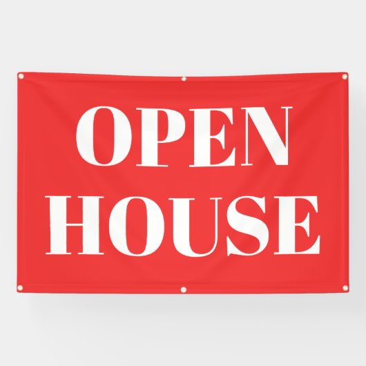 OPEN HOUSE-spandoek Spandoek (Horizontaal)