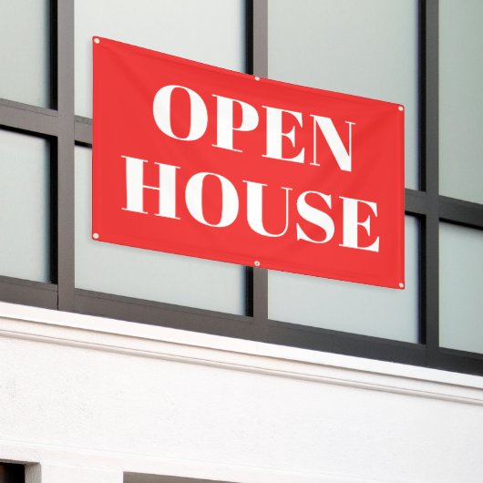 OPEN HOUSE-spandoek Spandoek (Buitenkant Gebouw)