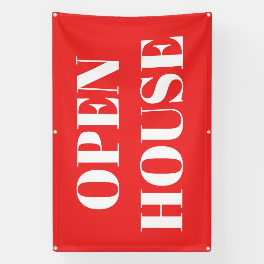 OPEN HOUSE-spandoek Spandoek (Verticaal)