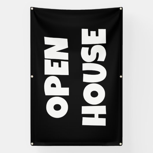 OPEN HOUSE-spandoek Spandoek (Verticaal)