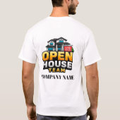 🏠 Open House Team Vastgoed Bezichtiging Personeel T-shirt (Achterkant)