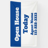 Open House Today Blue and White Real Estate Agent Spandoek (Verticaal)