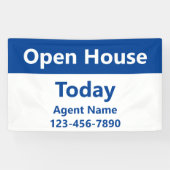 Open House Today Blue White Real Estate Agent Name Spandoek (Horizontaal)