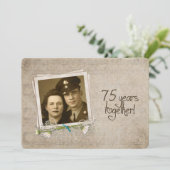 Open Huis 75-jarige Huwelijksverjaardag Kaart (Staand voorkant)