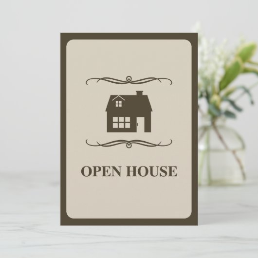 open huis aankondiging (Staand voorkant)