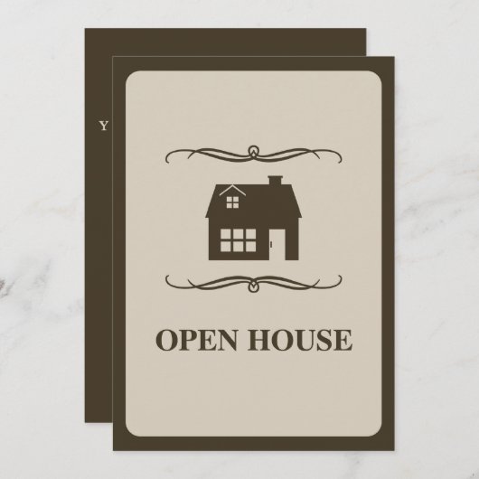 open huis aankondiging (Voorkant / Achterkant)