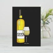 Open huis aankondiging : Halftone wijn (Staand voorkant)