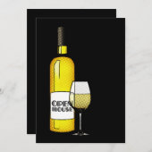 Open huis aankondiging : Halftone wijn (Voorkant / Achterkant)