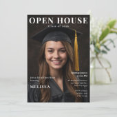 Open Huis Afstudeerfoto Uitnodiging (Staand voorkant)