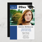 Open Huis Afstuderen Blauw) Aankondiging (Voorkant / Achterkant)