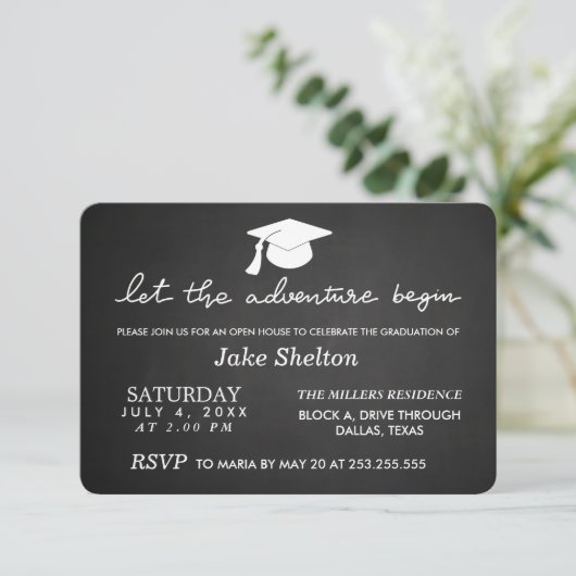 Open huis Afstuderen laat het avontuur beginnen Kaart (Staand voorkant)