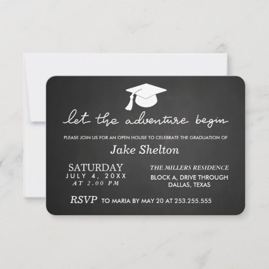 Open huis Afstuderen laat het avontuur beginnen Kaart (Voorkant)