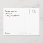 Open huis afstuderen uitnodiging briefkaart (Achterkant)