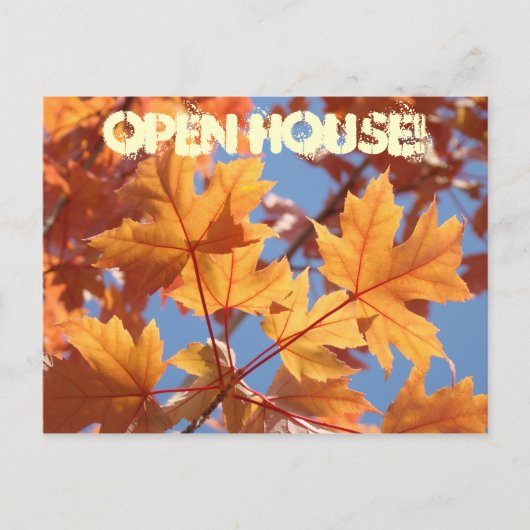 OPEN HUIS! ansichtkaarten Uitnodigingen Evenemente (Voorkant)