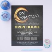 Open Huis Black Gold YOGA Massage Therapie Studio Flyer (Enkel)