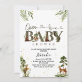 Open Huis Bosdieren baby shower Kaart (Voorkant)
