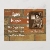 Open huis briefkaart