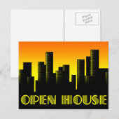 Open huis : Cityscape Sunrise Briefkaart (Voorkant / Achterkant)