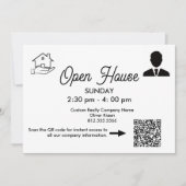 Open Huis Foto Pijl Vastgoed Tuin Save The Date (Voorkant)