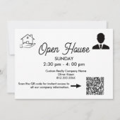Open Huis Foto Pijl Vastgoed Tuin Save The Date (Achterkant)