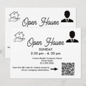 Open Huis Foto Pijl Vastgoed Tuin Save The Date (Voorkant / Achterkant)