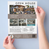 Open Huis Foto QR voor Vastgoed Flyer (Hand)
