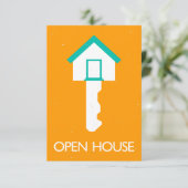 open huis housekey kaart (Staand voorkant)