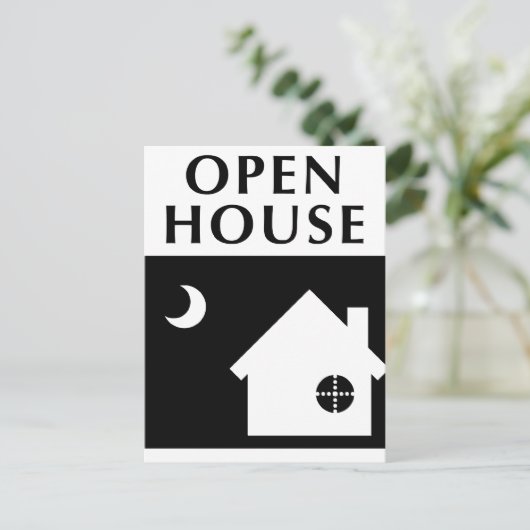 Open huis / Housewarming : pop vormen Briefkaart (Staand voorkant)