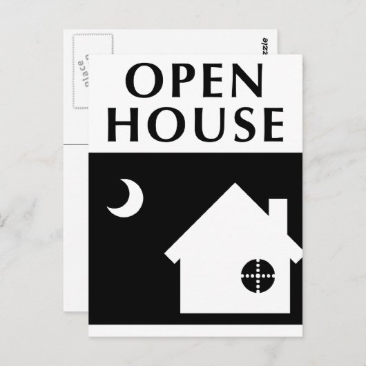 Open huis / Housewarming : pop vormen Briefkaart (Voorkant / Achterkant)